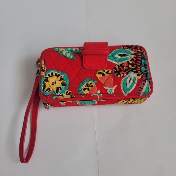 Vera Bradley Wallet Women's Rumba Pink Wristlet Small Pocket Book - Picture 1 of 7